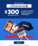 Venta Innovasport Citi Banamex de $300 de descuento en compras de $1,999 o más