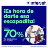Promoción Interjet: Hasta 70% de descuento en vuelos