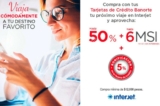 Promoción Interjet Banorte de hasta 50% de descuento + 5% de bonificación + 6 MSI