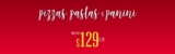 Promoción Italiannis de pizzas, pastas y paninis a $129 c/u