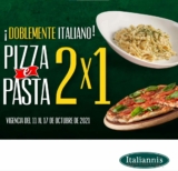 2×1 en pizza y pasta en Italianni’s esta semana