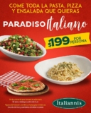 Promoción Italianni’s 2023: Pizza, pasta y ensalada ilimitada a sólo $199 por persona