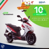 Promoción Italika BBVA Bancomer de 10% de descuento en todas las motos + casco + envío Gratis