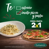 Promoción Italianni’s Semana Patria: 2×1 en pizza y pasta hasta el 18 de septiembre