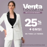 Venta Nocturna Ivonne: 25% de descuento + 6 msi en toda la tienda