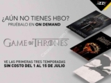 Primeras 3 temporadas de Game of Thrones on demand gratis para suscriptores de Izzi del 1 al 15 de julio