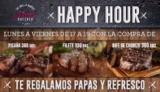 Happy Hour Jacks Butcher: papas y refresco gratis al comprar tu corte de lunes a viernes de 17:00 a 19:00