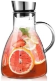 Jarra de agua de vidrio con tapa de acero inoxidable baja a un gran precio