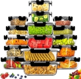 Juego de 16 recipientes herméticos de vidrio para almacenar comida bajan a un precio magnífico + Cupón de $100 adicional