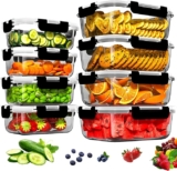 Cupón de $100 de descuento en paquete de 8 Contenedores herméticos de vidrio para almacenar alimentos bajan a un precio buenísimo