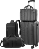 Juego de 4 maletas y mochilas de viaje bajan de precio
