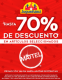 En Juguetibici hasta 70% de descuento en productos Mattel