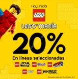 LEGO Manía Juguetron: 20% de descuento en líneas seleccionadas LEGO