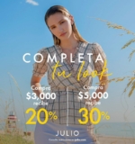 En Julio del 20% al 30% de descuento adicional sobre el total de tu compra