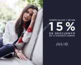 En Julio recibe un cupón de 15% de descuento para tu próxima compra