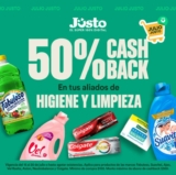 50% de cashback en productos de limpieza e higiene en super en línea Jüsto
