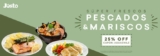 Código Jüsto de 25% de descuento en pescados, mariscos y mascotas
