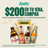 Cupón Jüsto de $200 de regalo en tu primera compra