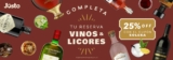 Código Jüsto de 25% de descuento en vinos y licores