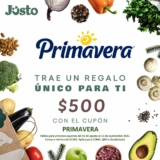Cupón Jüsto Primavera de $500 de descuento en tu primer pedido