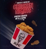 KFC Chicken Nights 2023: Piezas GRATIS en la compra de paquetes los martes y jueves de 6:00 a 10:00 PM