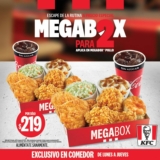En KFC llévate 2 Megabox por $219 de lunes a jueves