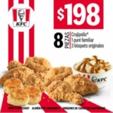 Cupones KFC 2022 en paquetes de 8, 9 y 10 piezas