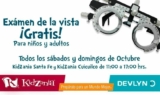 En Kidzania examen de la vista GRATIS todos los sábado y domingos de octubre