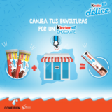 Promoción Kinder chocolate Gratis con 2 envolturas de Kinder Délice