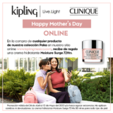 Promoción Kipling Día de las Madres: Crema Clinique de regalo en la compra de un producto de la colección Paka
