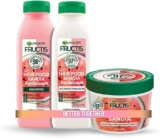 Kit Rutina completa Garnier Fructis Hair Food Sandía Revitalizante con shampoo + acondicionador + mascarilla baja de precio