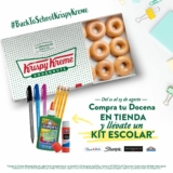 Promo Regreso a Clases Krispy Kreme: kit de útiles escolares Gratis en la compra de una docena