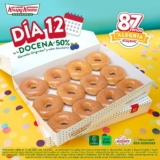 En Krispy Kreme docena de donas glaseadas o blueberry a mitad de precio hoy