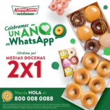 2×1 en medias docenas de donas en Krispy Kreme al pedir por Whatsapp