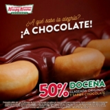 En Krispy Kreme docena glaseada original y glaseada chocolate a mitad de precio del 12 al 15 de enero 2023