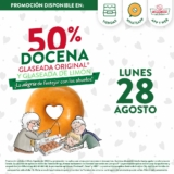 Promoción Krispy Kreme Día del Abuelo: 50% de descuento en docena glaseada original y sabor limón