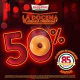 Promoción Krispy Kreme 85 Aniversario: Docena de glaseada original o de limón a mitad de precio