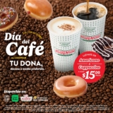 Promoción Krispy Kreme Día del Café: Americano o Cappuccino por solo $15 al comprar 1 o más donas