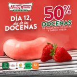 Docena de dona glaseada y sabor fresa a mitad de precio en Krispy Kreme