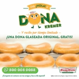 Promoción Krispy Kreme: cupón de dona GRATIS al mandar mensaje de Whatsapp