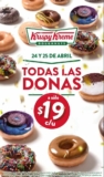 Todas las donas a $19 en Krispy Kreme sólo hoy y mañana