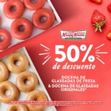 En Krispy Kreme glaseada original y glaseada de fresa a mitad de precio este fin de semana