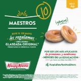 Dona glaseada GRATIS hoy 15 de mayo en Krispy Kreme para los maestros