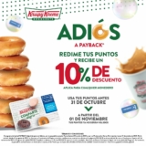 En Krispy Kreme 10% de descuento al pagar con puntos Payback
