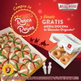 Promo Krispy Kreme Rosca de Reyes: compra una docena y llévate GRATIS media docena de glaseadas