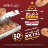 Promoción Krispy Kreme Día de la Dona: Docena de Glaseada original a mitad de precio el 4 y 5 de junio