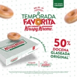 En Krispy Kreme docena glaseada original con 50% de descuento este fin de semana