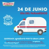 Promo Krispy Kreme Día del Paramédico: dona GRATIS si eres rescatista