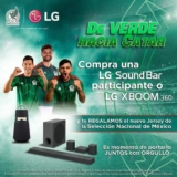 Promo LG Selección Mexicana: jersey Gratis en la compra de una bocina o barra de sonido