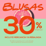 Promoción LOB: 30% de descuento adicional en blusas este fin de semana